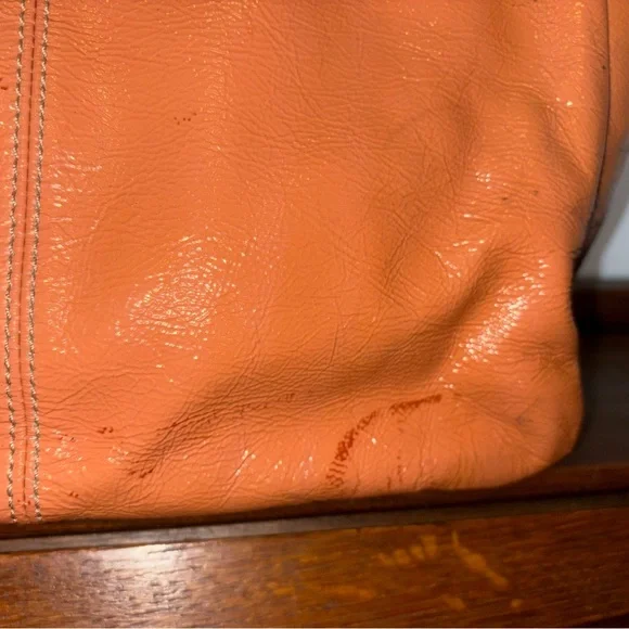 Coach 2011 Peach Patent Leather East-West Tote - Picture 3 of 16
